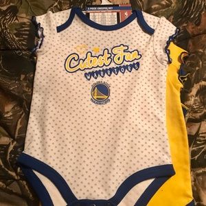 Golden State Warriors Baby Girl Onesies!!! New!